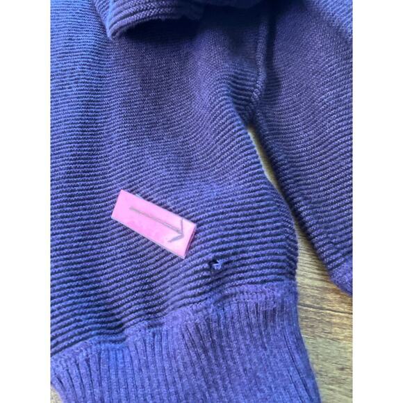 Nat Nast Luxury Mens L Purple American Fit Cashmere Blend Sweater V Neck FLAW - Picture 3 of 12